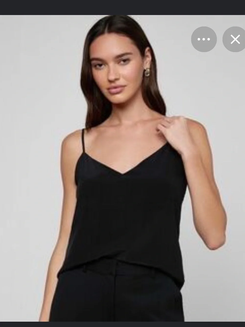 Jcrew black vneck camisole